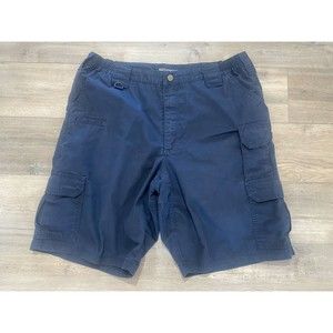 5.11 Tactical Mens 38 Blue MultiPocket Canvas Hiking Outdoor Cargo Shorts 73285